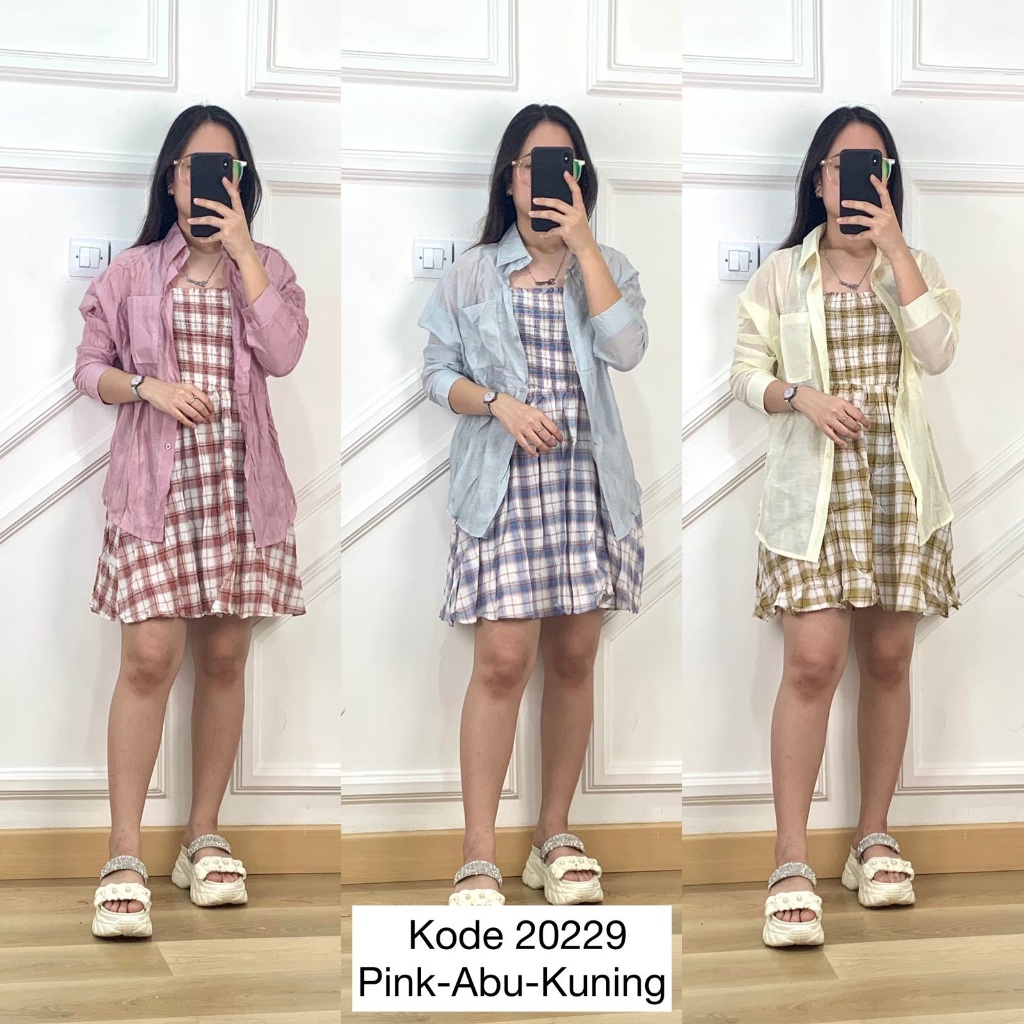 Baju Dress Korea I Dress Simple Wanita I Dress Simple Casual Dress