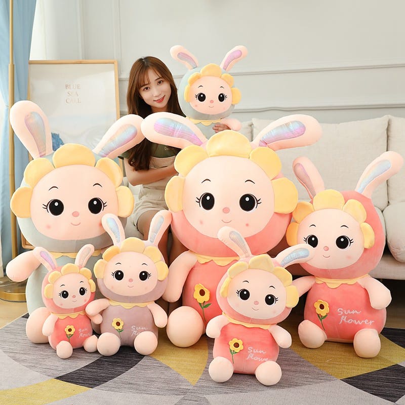 Boneka Kelinci 45cm Boneka Rabbit Bunga Matahari Limited Edition Boneka Peter Rabit Hadiah Natal Bon