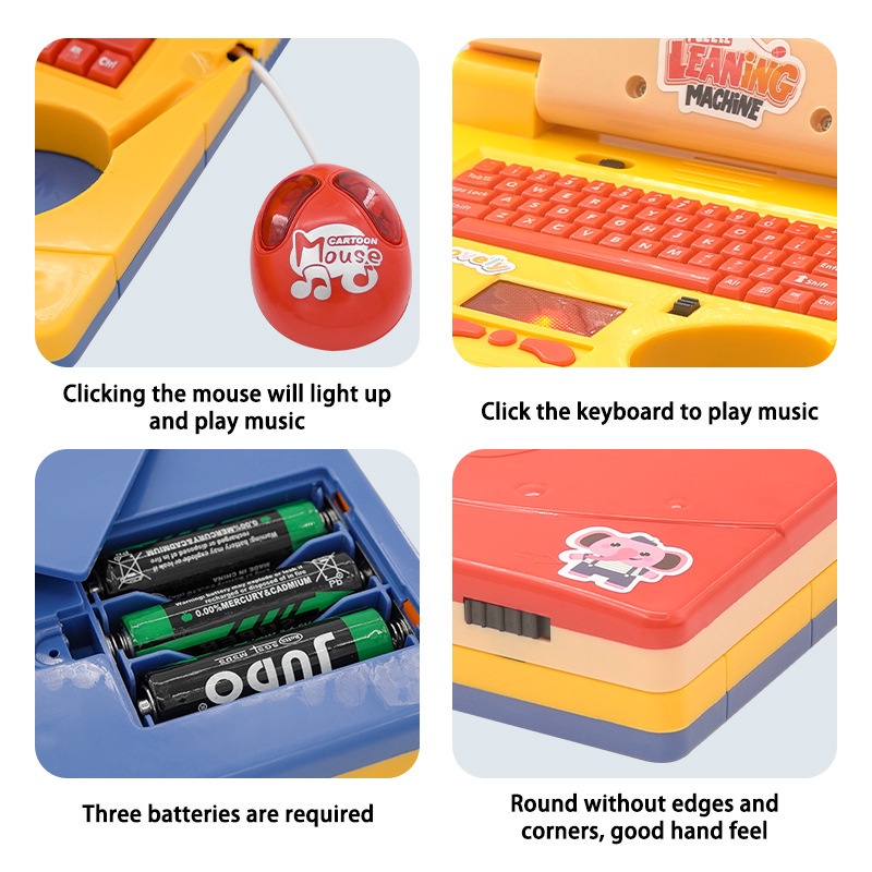 B66 Mainan Laptop Anak Alat Bantu Belajar Learning Machine Notebook Laptop Mainan Edukasi Anak Laptop Mainan Mini