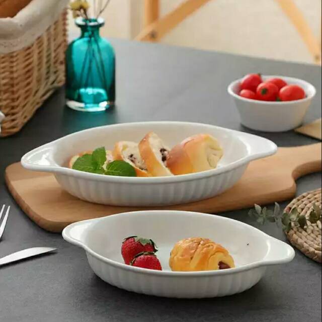Ramekin Oval / Mangkok Keramik