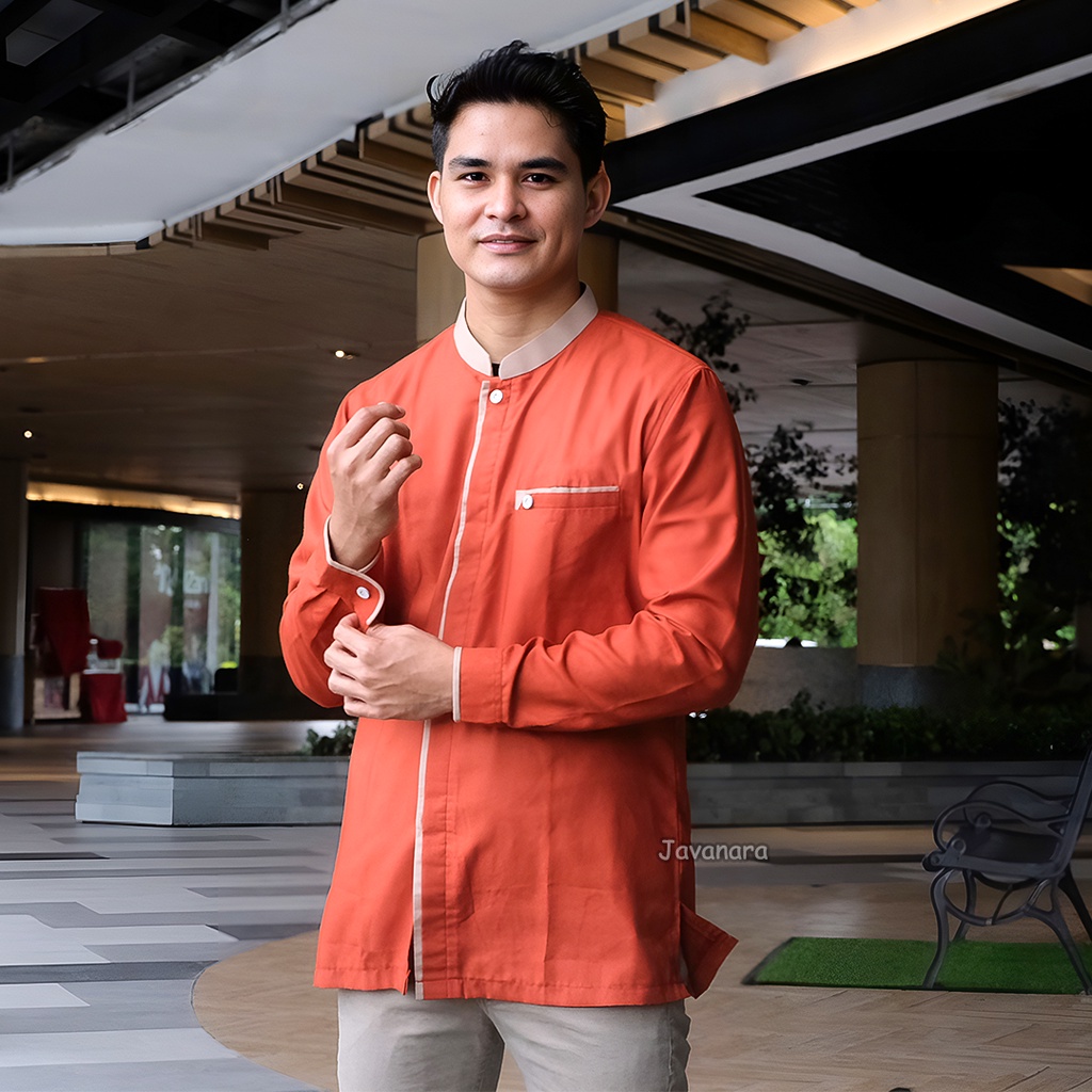 Atasan Kemeja Orizano Koko Dewasa Lengan Panjang - Orizano