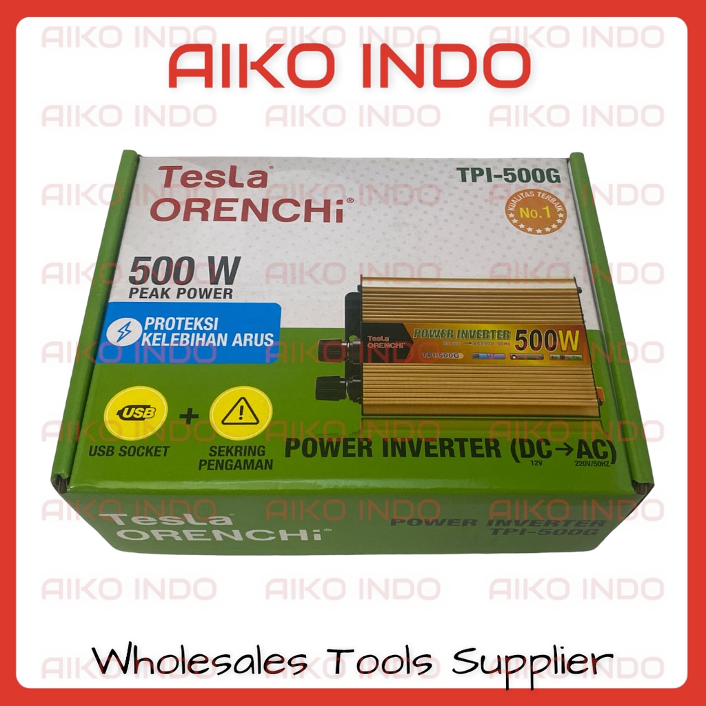 TESLA Power Inverter 500 Watt DC 12 Volt to AC 220 Volt