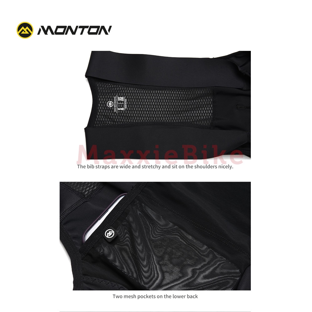 MONTON SKxMT Celana Sepeda BIB Pria Men Cycling Bib Shorts Back Pocket