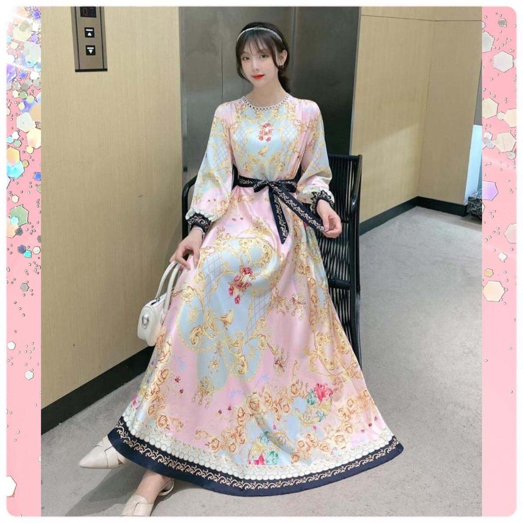 DRESS WANITA MAXI ESTILO PINKY SWEET IMPORT BKK BANGKOK