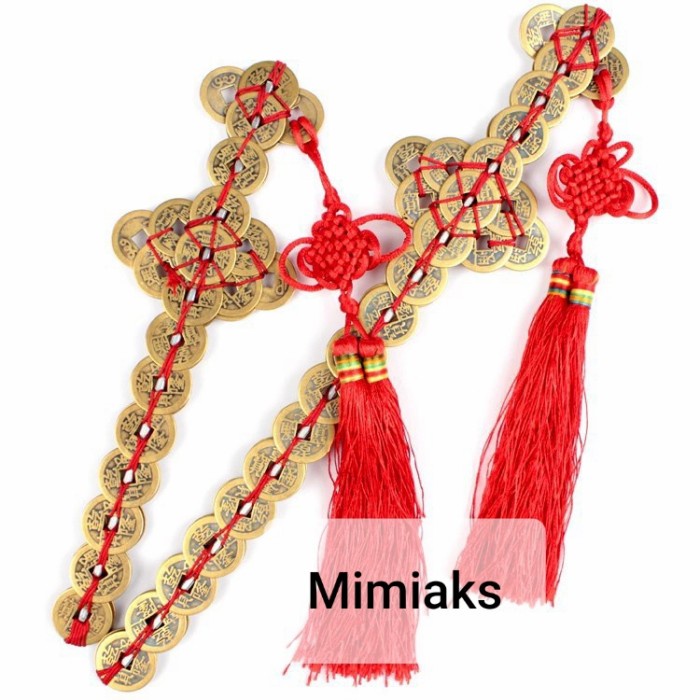 Pedang Koin Coin cina kuno Fengshui - 24cm