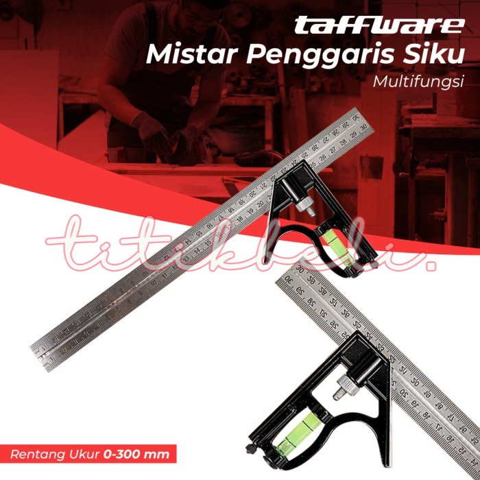 

Taffware Mistar Penggaris Siku Tukang Multifungsi -TitikBeli