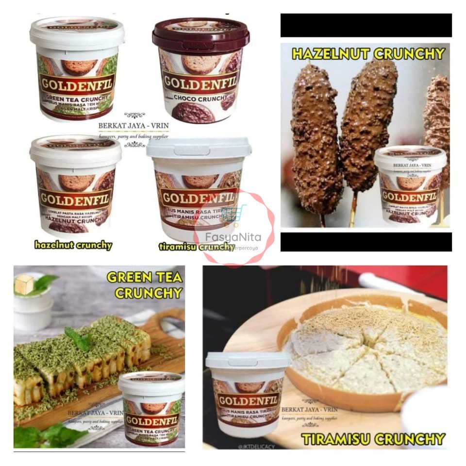 

Goldenfill/Selai Crunchy / choco Crunchy Goldenfill / Chefmate Choco Crunch / Selai Tiramisu Crunchy