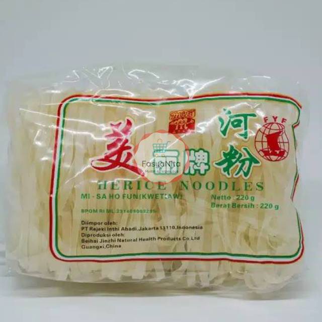 

Kwetiau / kwetiau kering Herice Noodles - Cap Ikan Mas - Walet - Kwetiau Halal