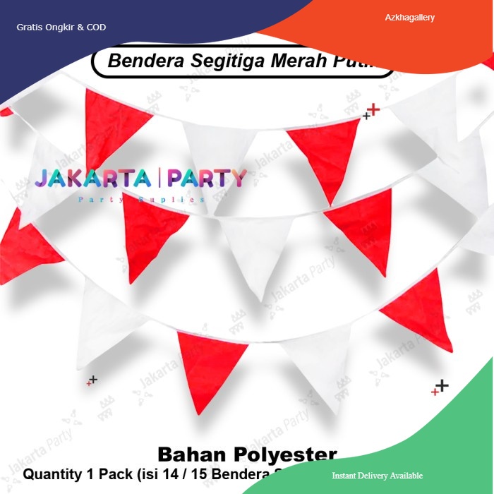 Bendera segitiga kain / umbul umbul segitiga