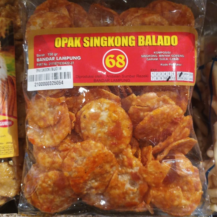 

Opak Singkong Balado 68 /150gram