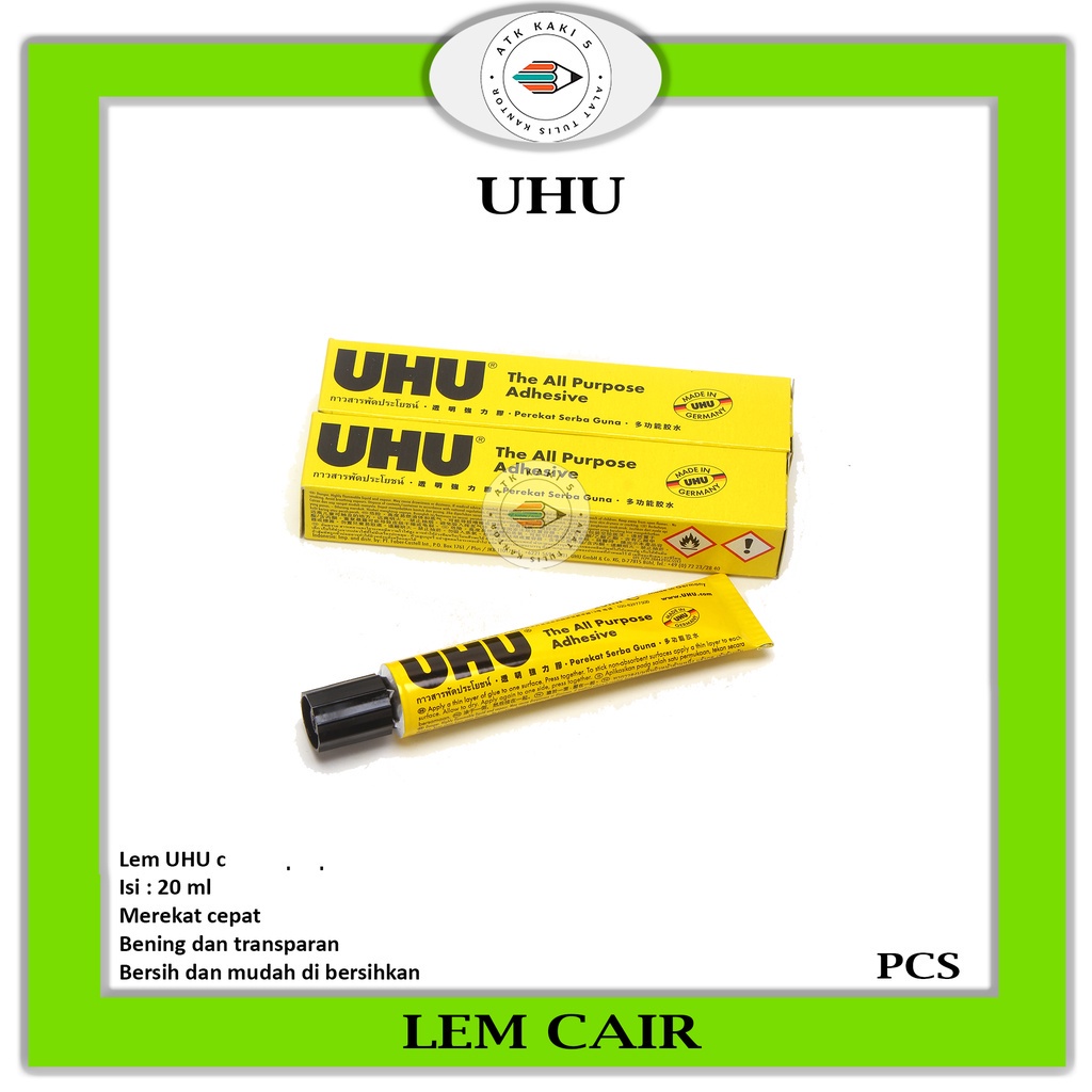 

UHU - Lem Cair All Purpose Adhesive 20GR / 20 ML -Pcs