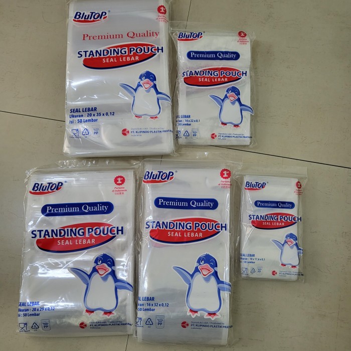 PLASTIK ZIPPER|PLASTIK KLIP TEBAL|STANDING POUCH BLUTOP