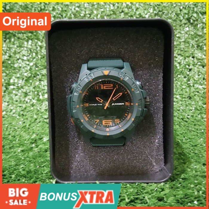 Jam Eiger Baitou Watch Jam Tangan Green Hijau 91000 3358 Original Awet