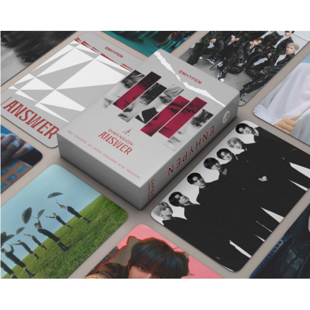55pcs/box ENHYPEN Photocards DIMENSION : ANSWER 2022 Album LOMO Card Postcard ((In STOCK) Kpop fan)