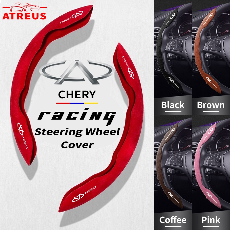 Chery Penutup Pelindung Stir Mobil Sport Steering Wheel Cover Anti Slip Serap Keringat Untuk Tiggo 48 7 5x Face QQ Eastar