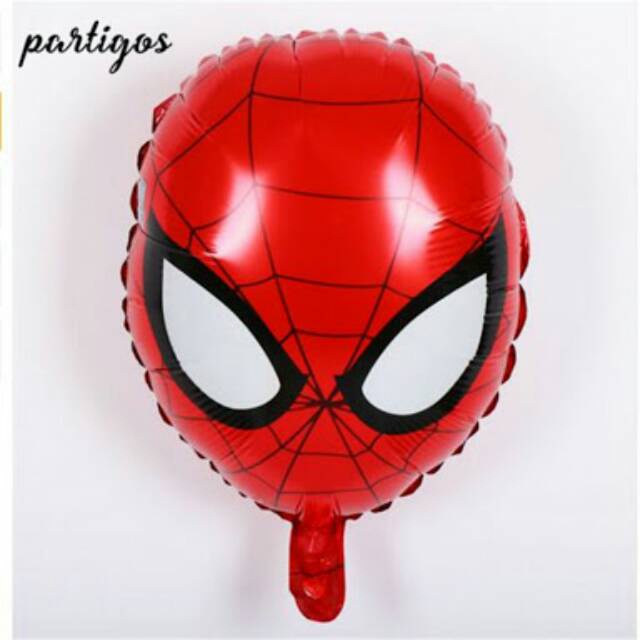 Balon Foil Kepala Captain America, Spiderman, Hulk, Iron Man Size 45 cm