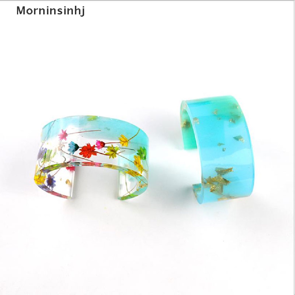 Mornin Open Cuff Cetakan Silikon Membuat Perhiasan Gelang Bangle Cetakan Resin Bunga DIY id