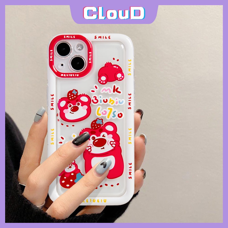 Redmi A110 9T 9A 10A 9C NFC Redmi Note 10s 9 11 10 11s Note9 Note10 Note10s Note11 Shockproof Airbag Lembut Tpu Cerita Mainan Kartun Lucu Strawberry Bear Manyo Clear Case Cover