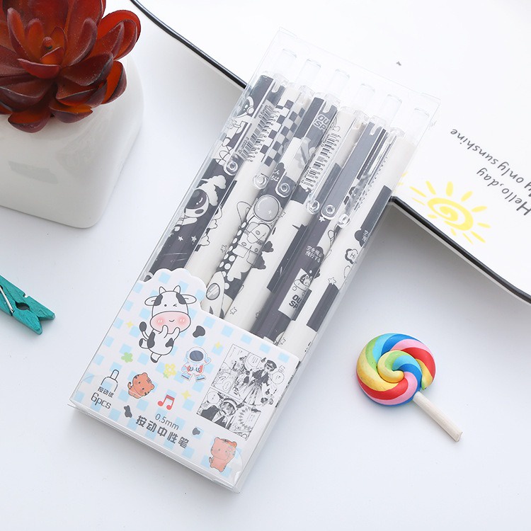 

6pcs Pena Pen Pulpen Cetek Cetekan Set Motif Luar Angkasa GoK-ST0073