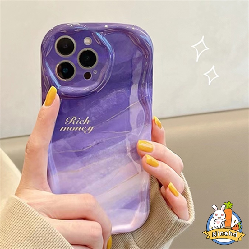 IPHONE Casing Kompatibel Untuk Iphone14 13 12 11 Pro Max X Xr Xs Max8 7 6 6s Plus SE 2020 Lensa Penuh Anti Drop Phone Case Premium Ungu Halo Dyed Soft Case Pelindung Cover