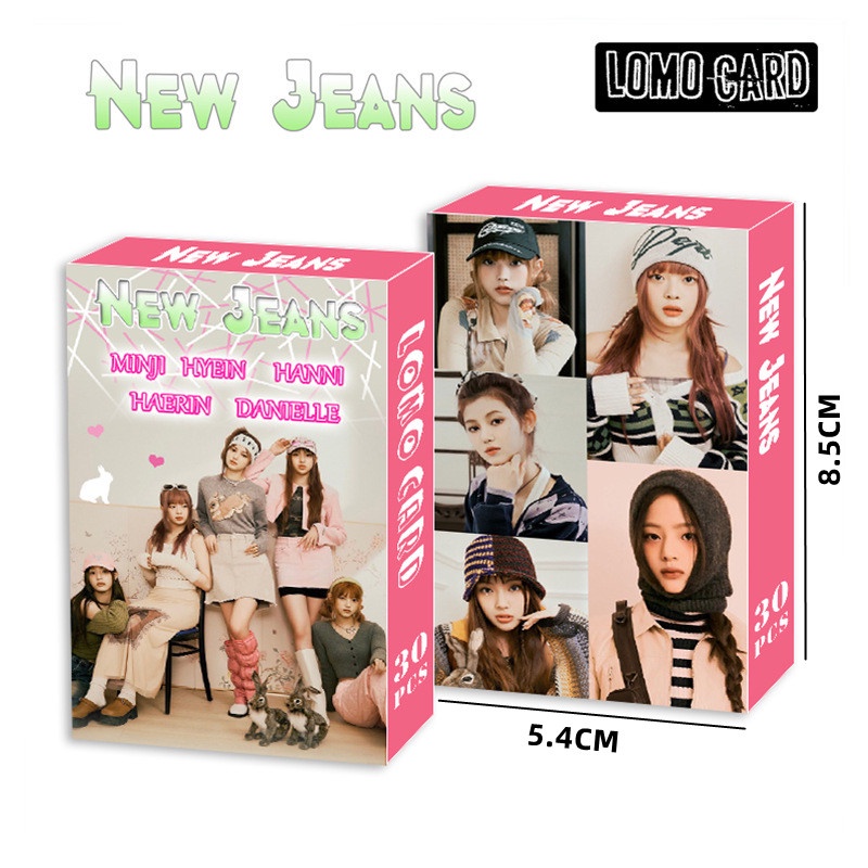 30pcs/box Kpop NewJeans Kartu Lomo2023Minji HANNI DANIELLE HAERIN HYEIN Album Baru Kartu Perempuan Untuk Fans Collection