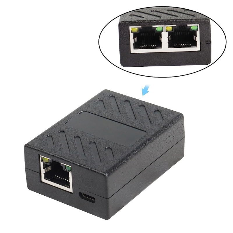 Bt Adaptor Eterna Lan Cable Extender Splitter RJ45 Spliter 1-ke- 2cara Bekerja Sekaligus Untuk Internet