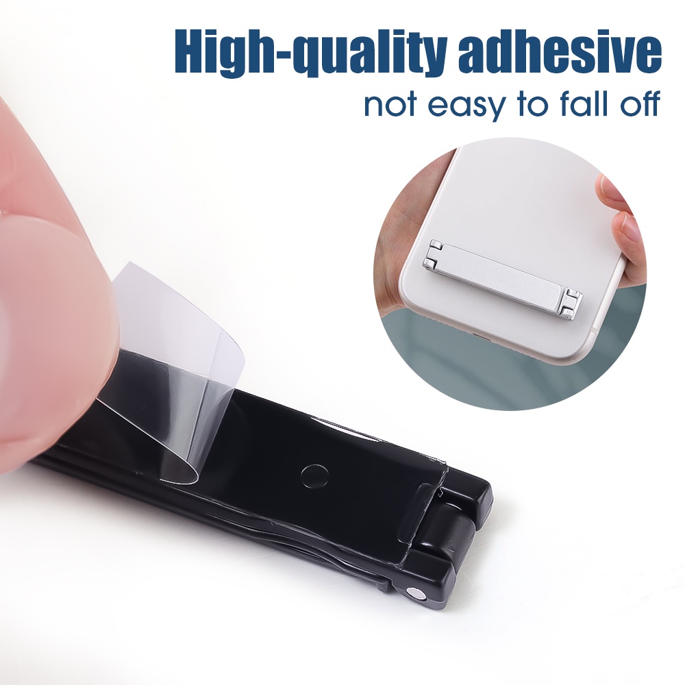 Ganda Buka Kata Menarik Tak Terlihat Bracket Ponsel/Stiker Belakang Lipat Ultra-Tipis Dudukan Ponsel/Malas Mini Logam Lipat Penyangga Ponsel/Aksesoris Ponsel