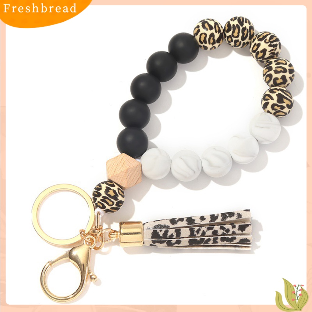 &lt; Freshbread &gt; Gelang Keyring Hias Manik-Manik Melar Portable Bangle Wristlet Gantungan Kunci Untuk Wanita