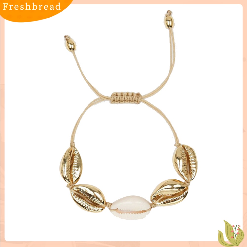 &lt; Freshbread &gt; Bohemia Cowrie Shell Gelang Musim Panas Pantai Wanita Handmade Bangle Perhiasan Hadiah