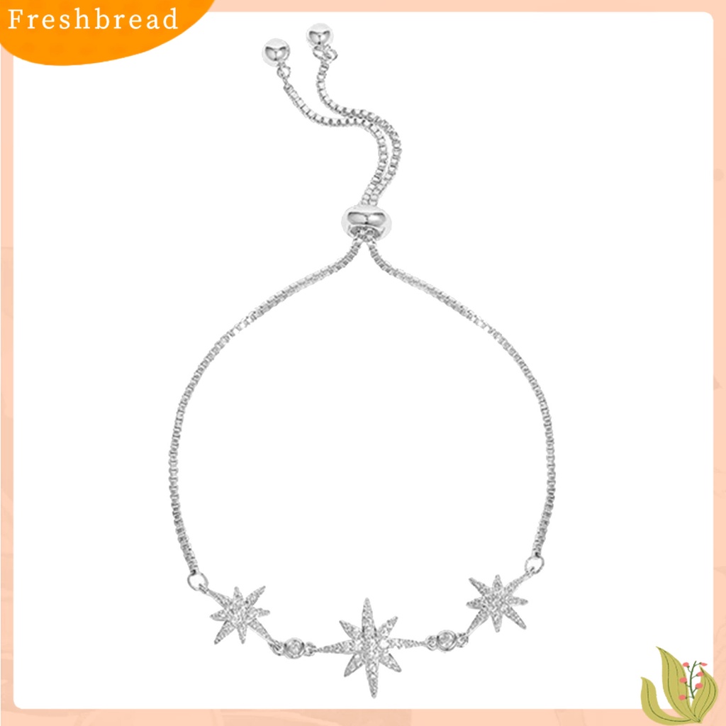 < Freshbread > Gelang Rantai Temperamen Kepribadian Perhiasan Gaya Korea Hadiah Ulang Tahun Dekorasi Rantai Yang Dapat Disesuaikan Minimalis Gelang Bintang Oktagonal Untuk Tanggal
