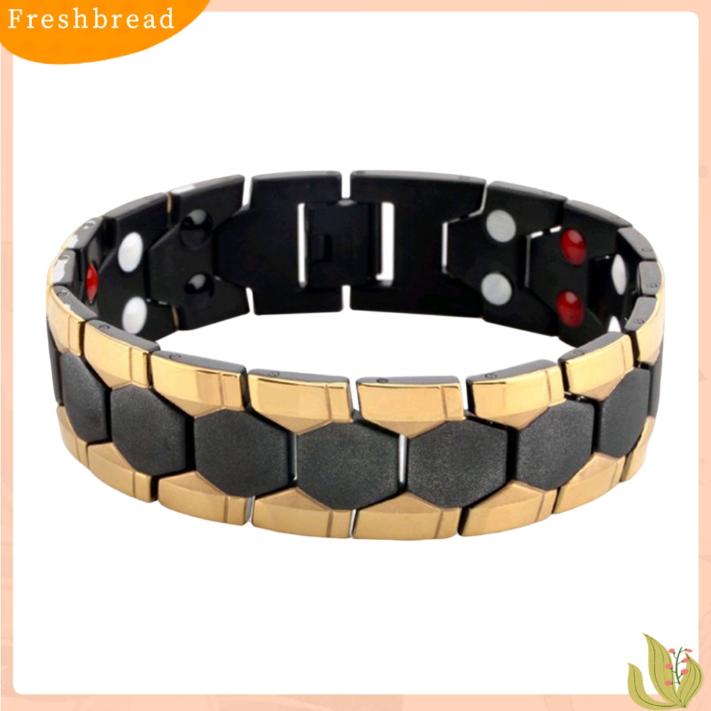 < Freshbread > Pria Gelang ic Alloy Tahan Lama Dilepas Gelang Terapi Perhiasan Harian