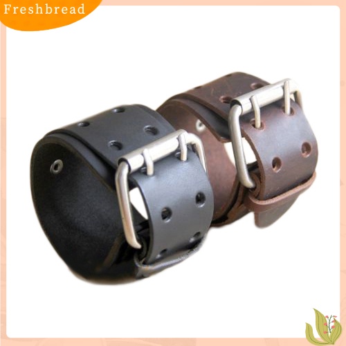 &lt; Freshbread &gt; Keren Faux Kulit Gelang Pria Wanita Punk Fashion Sabuk Gelang Perhiasan Hadiah