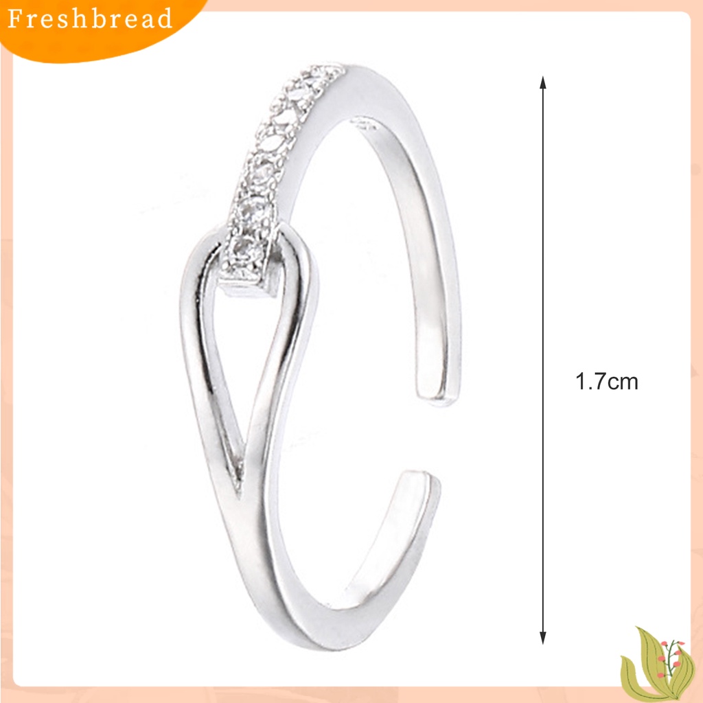 &lt; Freshbread &gt; Wanita Cincin Hollow Out Jepang Korea Gaya Shiny Rhinetones Finger Ring Untuk Pesta Pernikahan Perjamuan