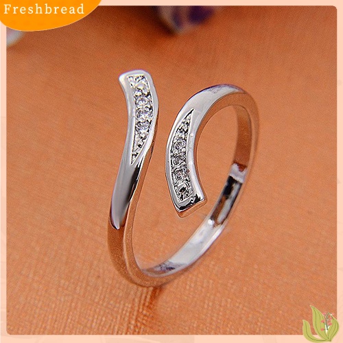 &lt; Freshbread &gt; Hot Fashion Charm Wanita Alami925 Sterling Silver Ukuran Yang Dapat Disesuaikan Cincin