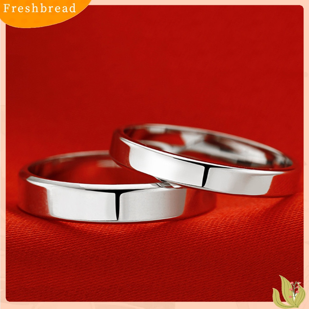 &lt; Freshbread &gt; Minimalis Pria Wanita Halus Band Cincin Pernikahan Pertunangan Pesta Perhiasan Hadiah