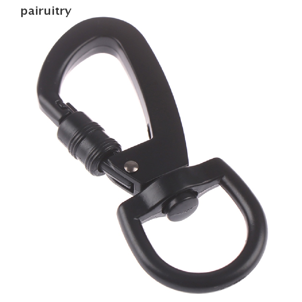 Prt 1PC Carabiner Pengunci Otomatis Gesper Tipe D Luar Ruangan Dengan Ring Rotag Putar PRT