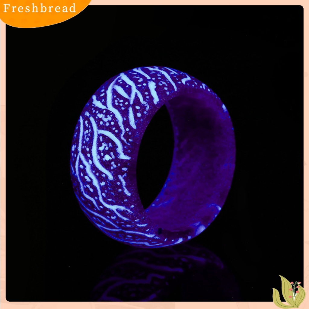 &lt; Freshbread &gt; Kreatif Unisex Pola Retak Bercahaya Glow Cincin Fashion Perhiasan Aksesori