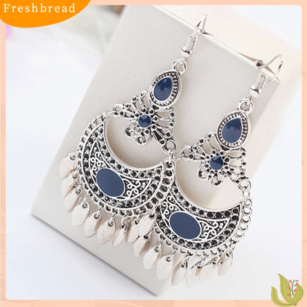 &lt; Freshbread &gt; Fashion Wanita Menjuntai Berongga Pesona Kait Anting Hadiah Perhiasan Pernikahan Bohemia