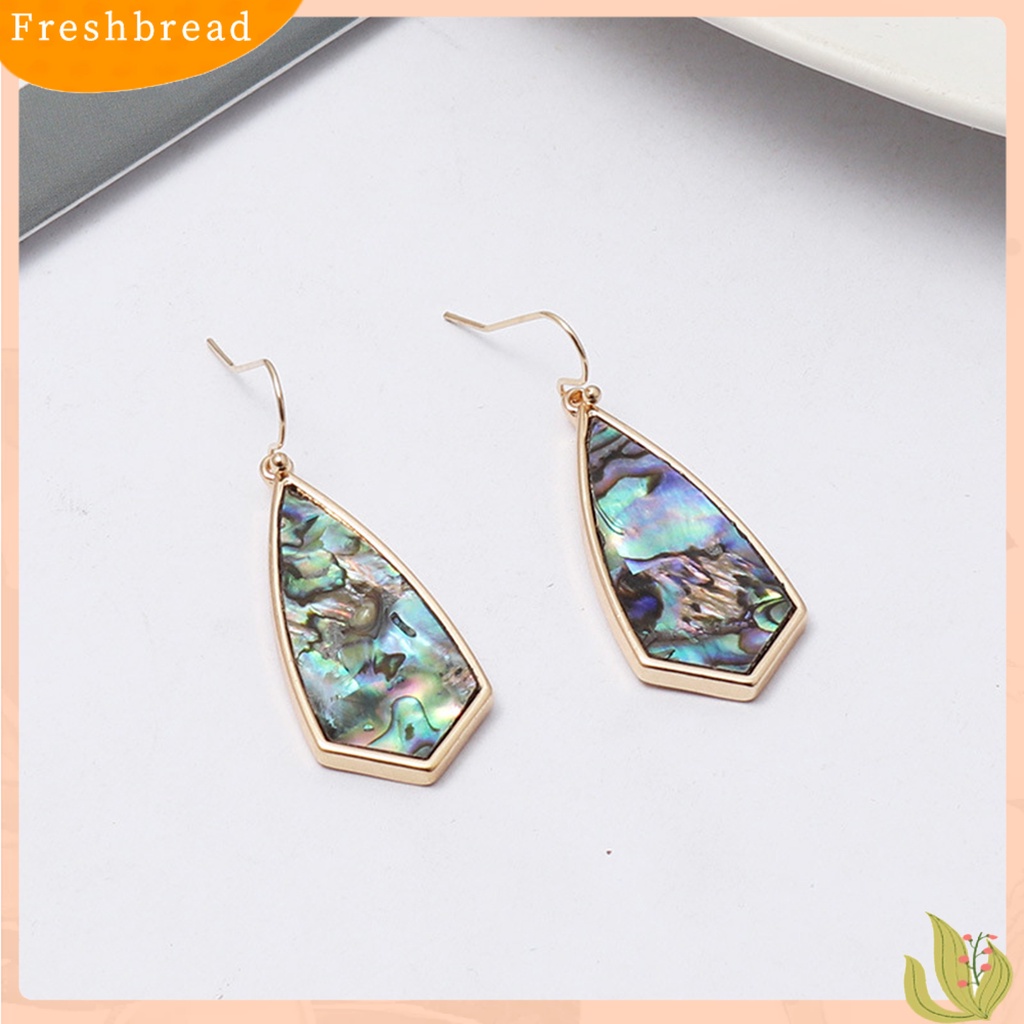 &lt; Freshbread &gt; 1pasang Drop Earrings Paduan Halus Sederhana Motif Leopard Geometris Wanita Anting Kait Untuk Pacaran