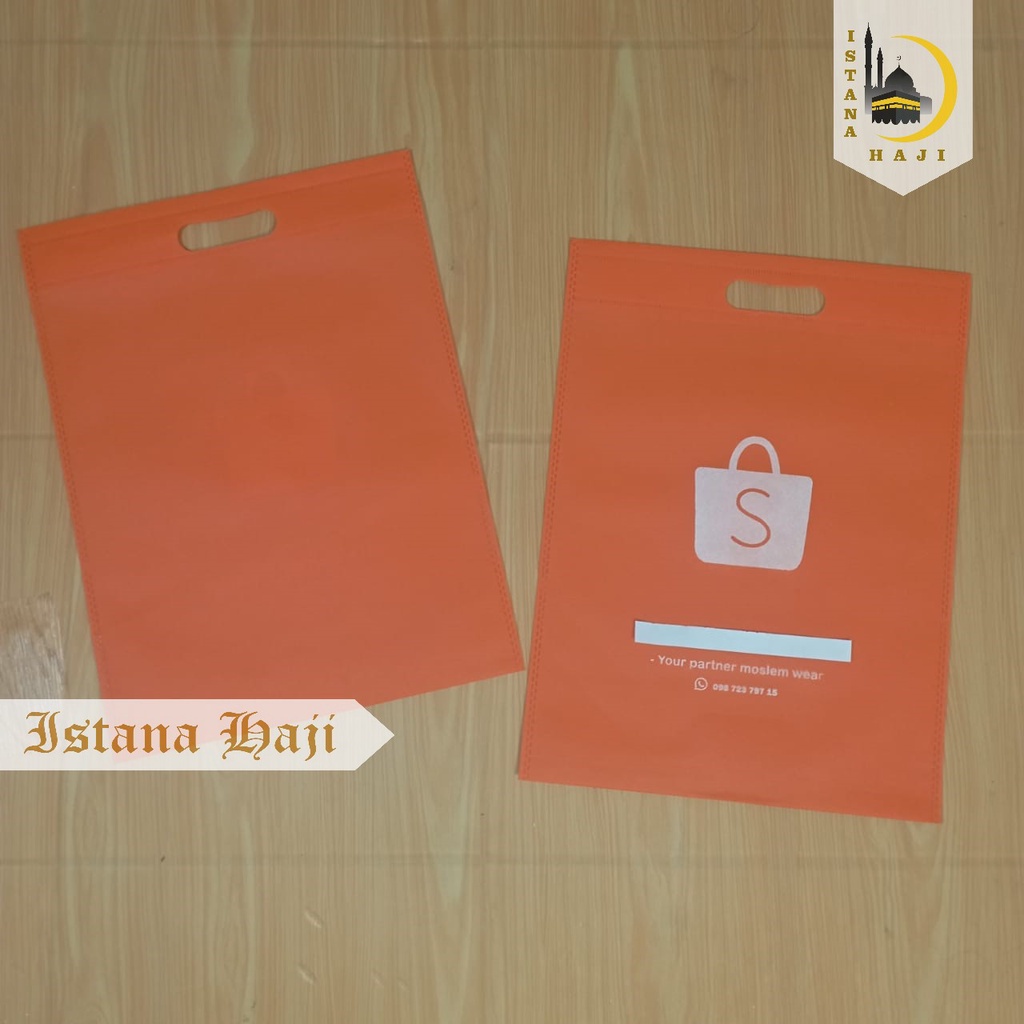 Tas Kain Spunbond Goodie Bag Tas Sajadah Sarung Mukena Tas Kado Hadiah Hampers Wedding Custom