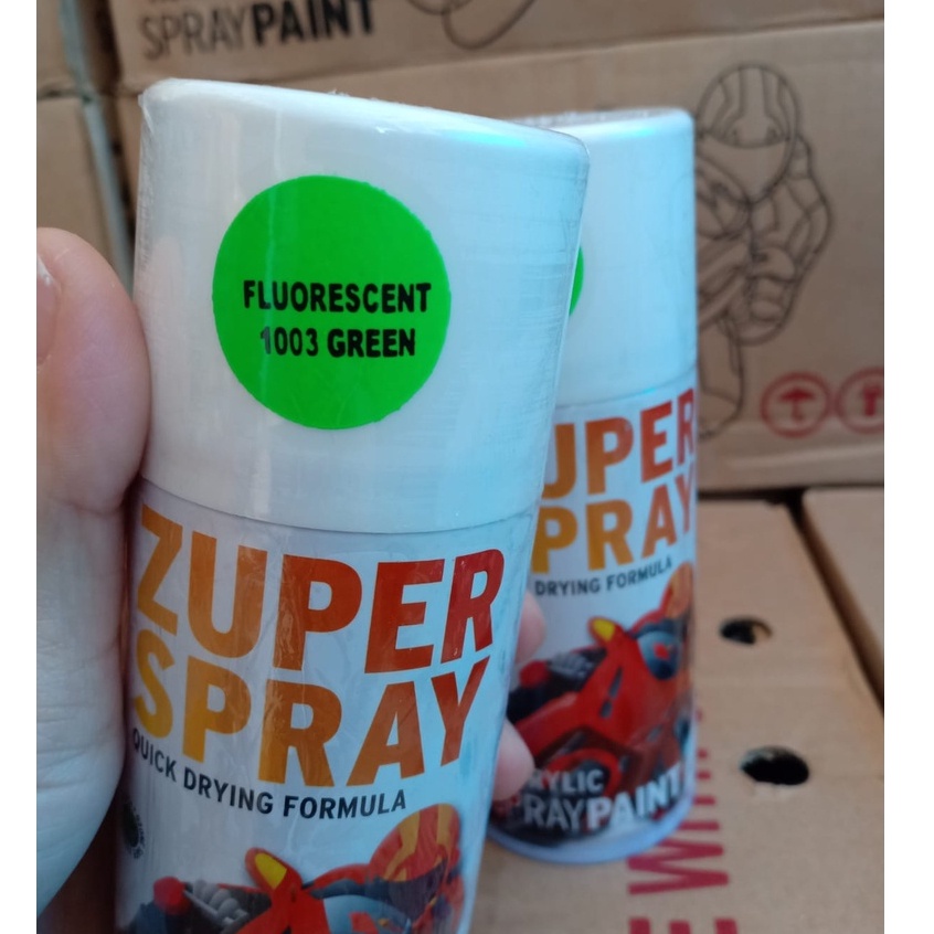 Zuper Spray Paint Pilok Pilox Warna Stabilo Green / Fluorescent Green / Stabilo Hijau (P 1003) 150cc/150ml