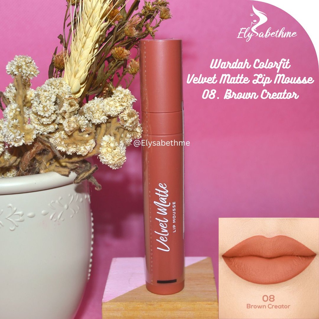 ✿ELYSABETHME✿  🅆 🄰 🅁 🄳 🄰 🄷 Wardah velvet lip mouse tesktur mattee anti luntur transferproof lipscream lipstick cair