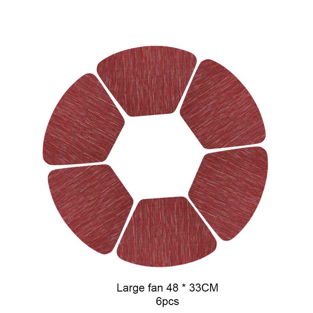 6x Tatakan Piring Bulat Cup Coaster Tahan Pemanas Warna Warni Hias Hotel Serbaguna Alas Meja Anti Karat