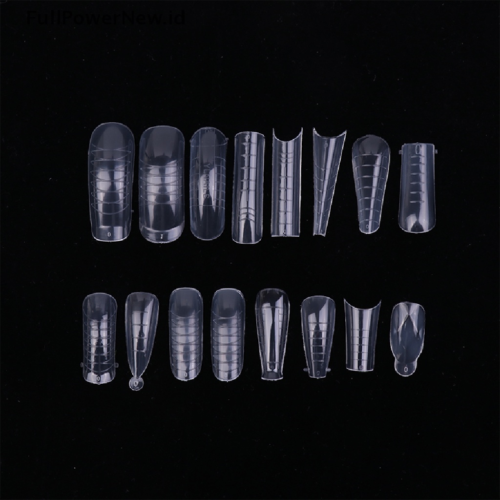 Power 60Pcs ABS Extension Bentuk Kuku Untuk UV Gel Polish Fake Nail Art Tips Set ID