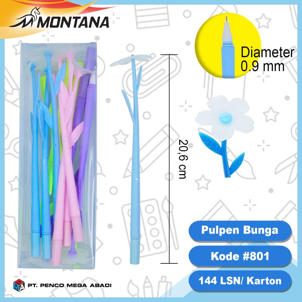 

(MS) Pulpen Bunga / Pena Gel Bunga Isi 12pcs