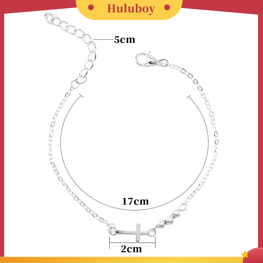{Ready Stock} Fashion Wanita Manik-Manik Salib Pesona Gelang Rantai Perhiasan Tangan Hadiah Ulang Tahun