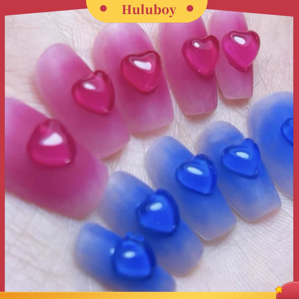 {In Stock} 20Pcs Dekorasi Kuku Transparan Bentuk Indah Mempesona Efek Visual Ramah Lingkungan 3D Cinta Hati Nail Art Decor Manicure Jewelry Untuk Salon Kuku