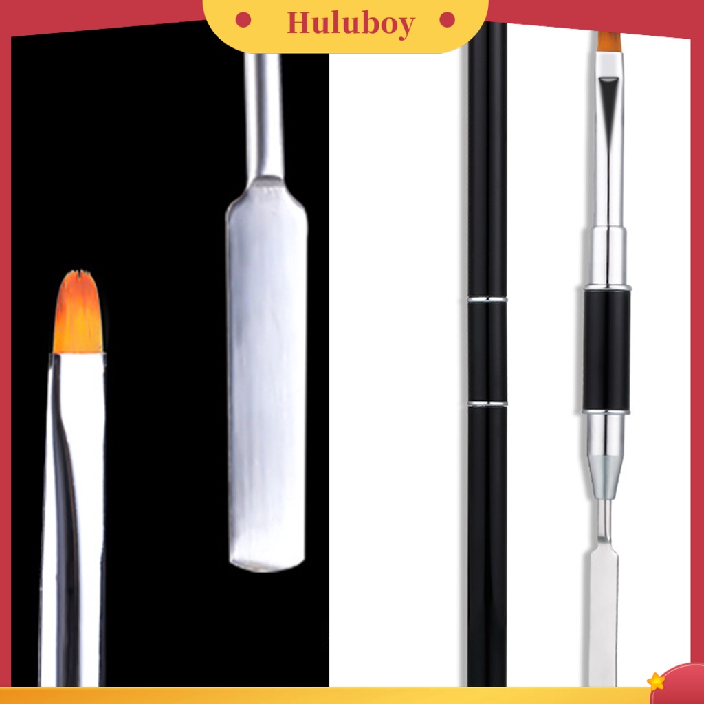 {In Stock} Sikat Pendorong Kuku Dual End Gambar Lukisan Lembut Kepala Brush Extension Bangunan Cepat Painting Builder Untuk Manicure