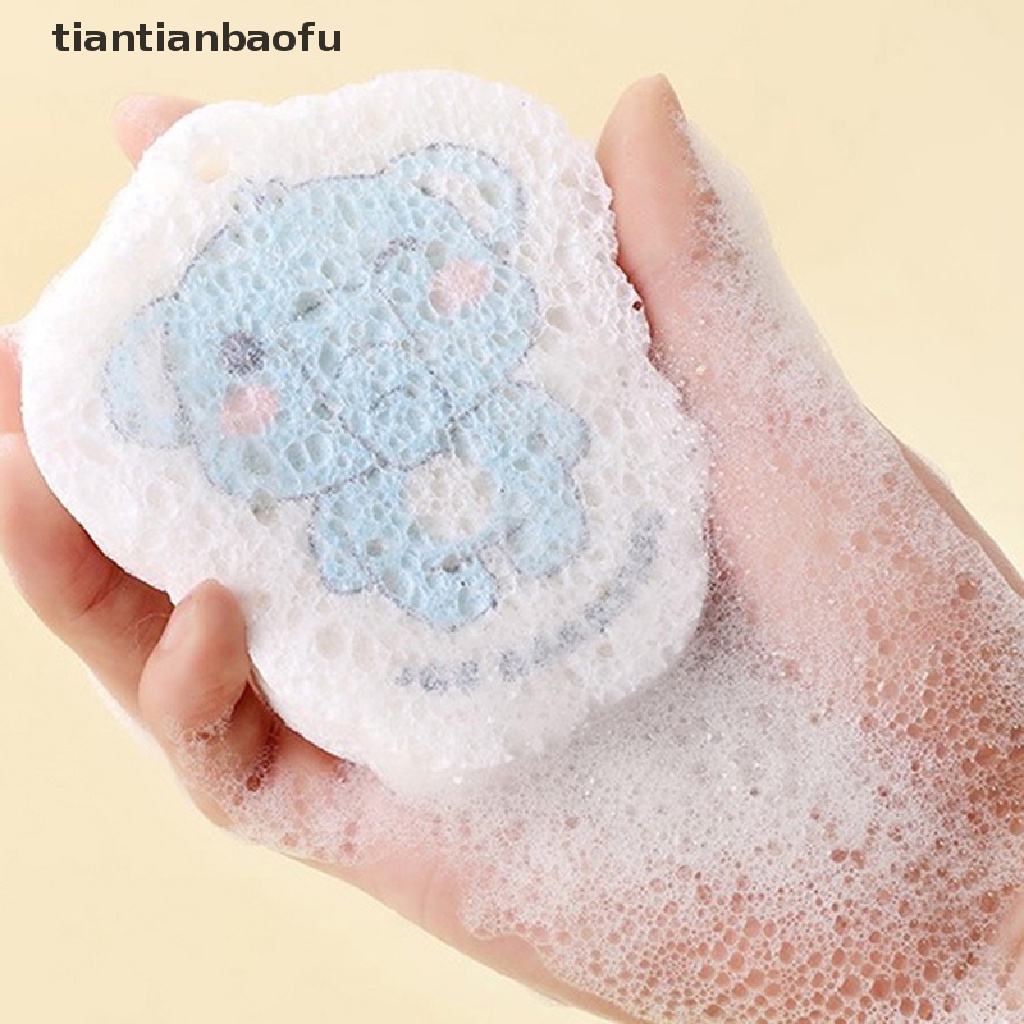 [tiantianbaofu] 1pc Spons Pembersih Rumah Scouring Pads Compressed Cuci Piring Spons Dapur Butik