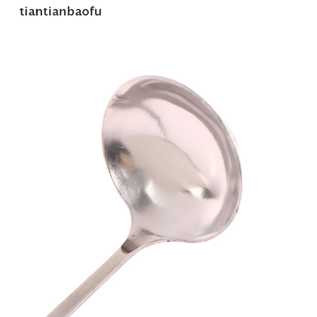 [tiantianbaofu] 1pc Stainless Steel Gagang Panjang Sendok Aduk Es Krim Dessert Scoop Flatware Butik